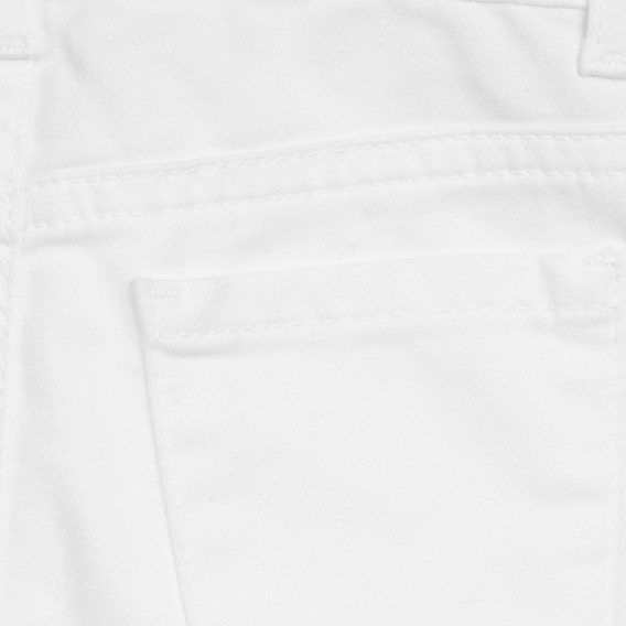 Σορτς με διπλωμένα πατζάκια, λευκό Benetton 232663 3