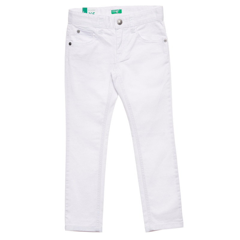 Βαμβακερό παντελόνι με το λογότυπο της μάρκας, λευκό  232665