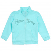 Βαμβακερή μπλούζα με ανάγλυφο τύπωμα για μωρό, σε ανοιχτό μπλε Benetton 232669 