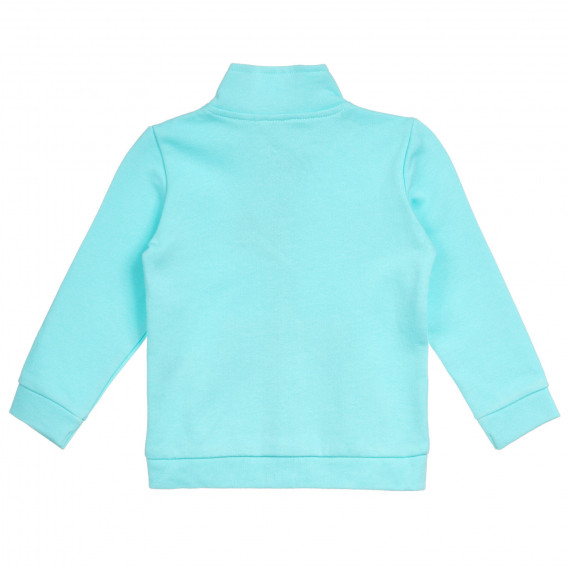 Βαμβακερή μπλούζα με ανάγλυφο τύπωμα για μωρό, σε ανοιχτό μπλε Benetton 232672 4