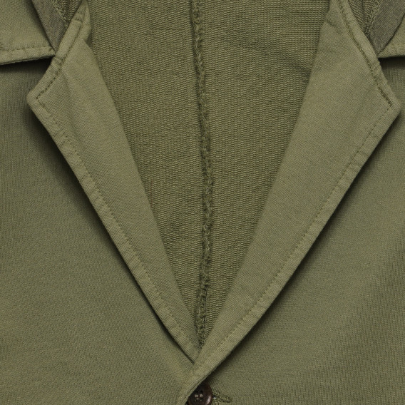 Βαμβακερό μπουφάν με κουκούλα, σκούρο πράσινο Benetton 232697 2