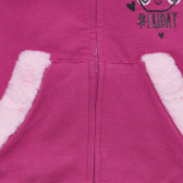Βαμβακερή μπλούζα με σχέδιο λαγουδάκι και χνουδωτές πινελιές για μωρό, ροζ Benetton 232717 2