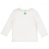 Βαμβακερή μπλούζα με σχέδιο Mickey και Minnie Mouse για μωρό, λευκή Benetton 232734 3