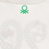 Βαμβακερή μπλούζα με σχέδιο Mickey και Minnie Mouse για μωρό, λευκή Benetton 232735 4