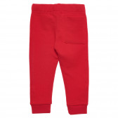 Σετ βαμβακερή μπλούζα με μακριά μανίκια και παιδικό παντελόνι, κόκκινο Benetton 232762 6
