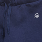 Σπορ παντελόνι με το λογότυπο της μάρκας για μωρό, σκούρο μπλε Benetton 232780 2