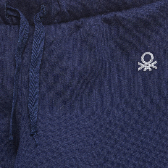 Σπορ παντελόνι με το λογότυπο της μάρκας για μωρό, σκούρο μπλε Benetton 232780 2