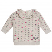 Μπλούζα με floral σχέδιο και σούφρες για μωρό, γκρι Benetton 232783 4