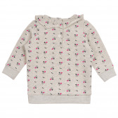 Μπλούζα με floral σχέδιο και σούφρες για μωρό, γκρι Benetton 232786 