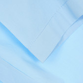 Βαμβακερό πουκάμισο με κοντά μανίκια και γιακά, γαλάζιο Benetton 232832 3