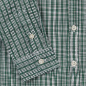 Βαμβακερό καρό πουκάμισο με το λογότυπο της μάρκας, πράσινο Benetton 232871 3