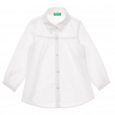 Πουκάμισο με γιακά και κουμπιά, λευκό χρώμα Benetton 232873 