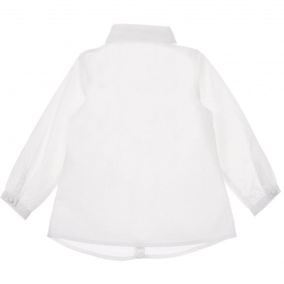 Πουκάμισο με γιακά και κουμπιά, λευκό χρώμα Benetton 232876 4