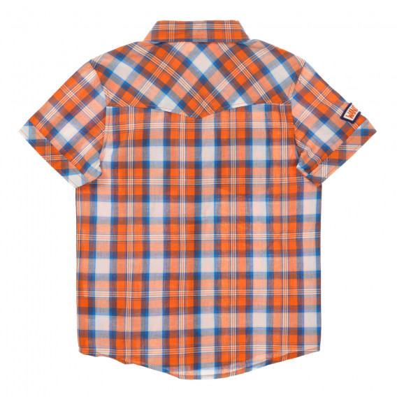 Βαμβακερό καρό πουκάμισο με τσέπες και απλικέ Benetton 232884 4