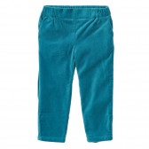 Βαμβακερό βελούδο παντελόνι με ελαστική μέση, μπλε Benetton 232941 