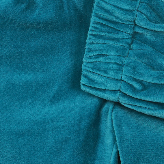 Βαμβακερό βελούδο παντελόνι με ελαστική μέση, μπλε Benetton 232942 2