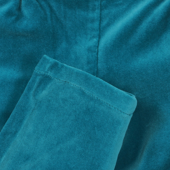 Βαμβακερό βελούδο παντελόνι με ελαστική μέση, μπλε Benetton 232943 3