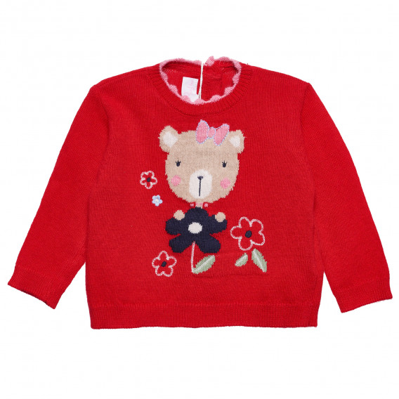 Βρεφικό πουλόβερ για κορίτσι, με σχέδιο αρκουδάκι Chicco 232961 