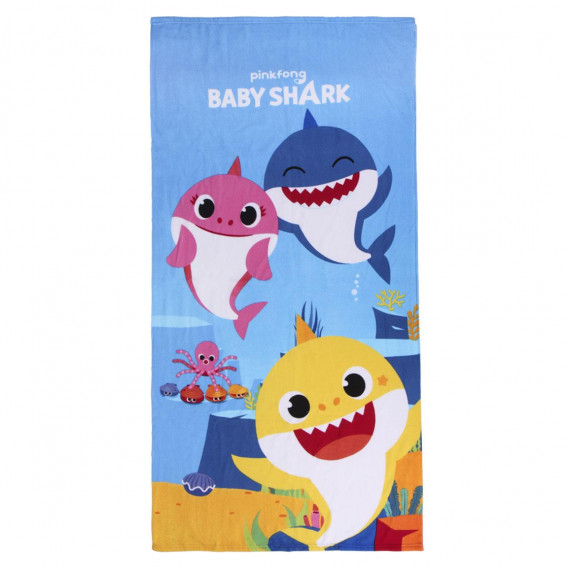 Microfiber πετσέτα παραλίας Baby shark, με μπλε χρώμα BABY SHARK 233026 