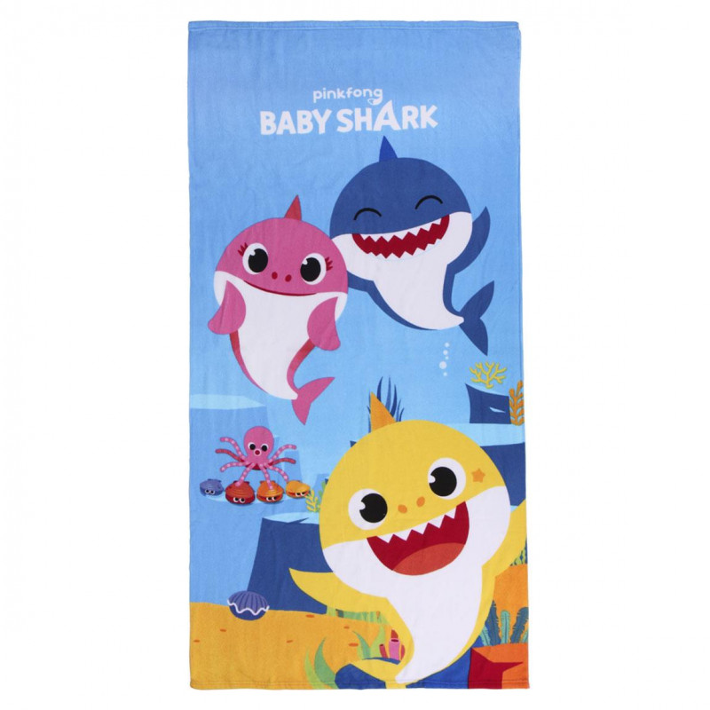 Microfiber πετσέτα παραλίας Baby shark, με μπλε χρώμα  233026