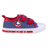 Πάνινα παπούτσια με εκτύπωση Mickey Mouse και κόκκινες πινελιές, μπλε Mickey Mouse 233050 