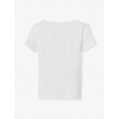 Μπλουζάκι από οργανικό βαμβάκι με επιγραφή, λευκό Name it 233188 2
