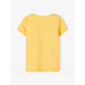 Μπλουζάκι από οργανικό βαμβάκι με την επιγραφή Stay cool, κίτρινοι Name it 233191 2