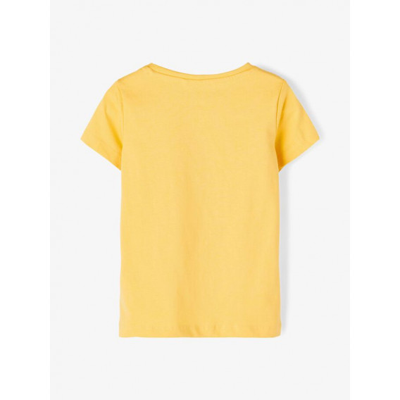 Μπλουζάκι από οργανικό βαμβάκι με την επιγραφή Stay cool, κίτρινοι Name it 233191 2