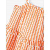 Αμάνικο φόρεμα με βολάν σε πορτοκαλί ρίγες Name it 233284 2