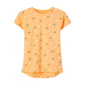 Μπλουζάκι από βιολογικό βαμβάκι με εικονική εκτύπωση, πορτοκαλί Name it 233305 