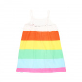 Βαμβακερό φόρεμα με χρωματιστές ρίγες Boboli 233490 2