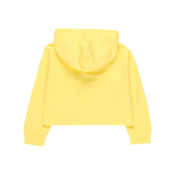 Βαμβακερή μπλούζα με τύπωμα ουράνιο τόξο και λεζάντα, κίτρινο Boboli 233497 2