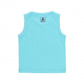 Αμάνικη βαμβακερή μπλούζα με τύπωμα, μπλε Boboli 233635 2