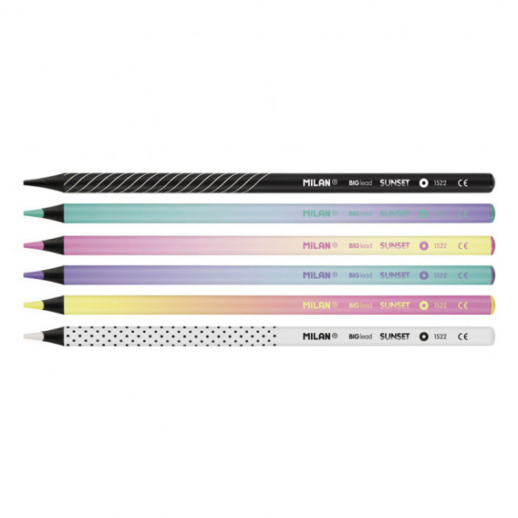 Χρωματιστά μολύβια, Sunset, 3,5 mm, 6 χρώματα Milan 233847 2