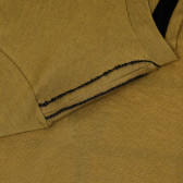 Βαμβακερή μπλούζα με μακριά μανίκια και γραφιστική εκτύπωση, σε καφέ Sisley 233894 3