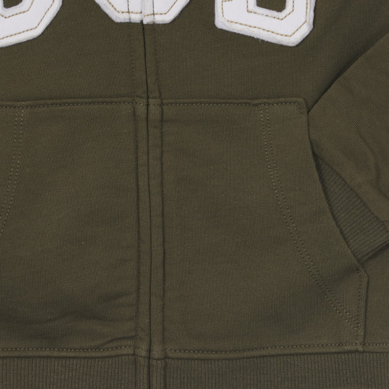 Βαμβακερή μπλούζα με σχέδιο για μωρό, σε σκούρο πράσινο Benetton 233922 3