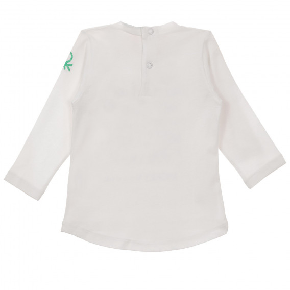 Βαμβακερή μπλούζα με σχέδιο Mickey και Minnie Mouse για μωρό σε λευκό χρώμα Benetton 233949 3