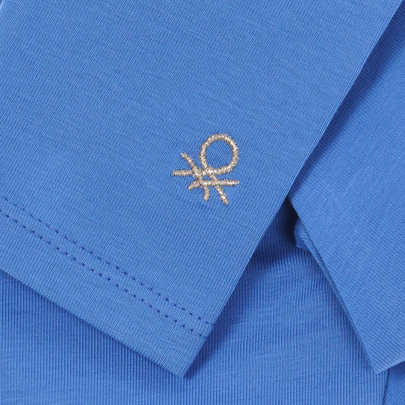 Βαμβακερό κολάν με το λογότυπο της μάρκας, μπλε Benetton 233976 2