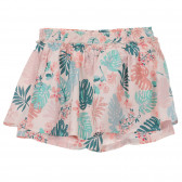 Φούστα παντελόνι με φλοράλ τύπωμα, ροζ Benetton 234090 