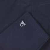 Βαμβακερό κολάν με κεντητό λογότυπο μάρκας, σε μπλε χρώμα Benetton 234167 2