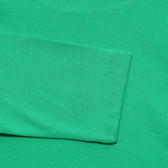 Βαμβακερή μπλούζα με μακριά μανίκια και γραφικό σχέδιο, πράσινο Benetton 234234 3