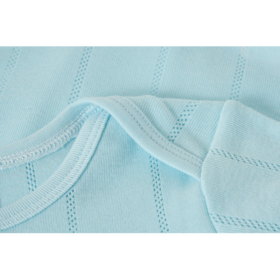 Βαμβακερό, κοντομάνικο φορμάκι σε ανοιχτό μπλε χρώμα με διακοσμητικό περίγραμμα, για αγόρι PIPPO&PEPPA 234356 4