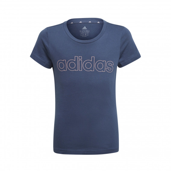 Βαμβακερό μπλουζάκι ESSENTIALS LOGO TEE, μπλε Adidas 234481 