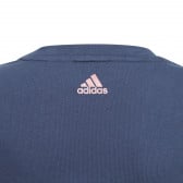 Βαμβακερό μπλουζάκι ESSENTIALS LOGO TEE, μπλε Adidas 234485 5