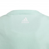 Βαμβακερή μπλούζα ESSENTIALS LOGO TEE, τιρκουάζ Adidas 234547 3