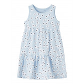 Φόρεμα από βιολογικό βαμβάκι με λουλουδάτη εκτύπωση, γαλάζιο Name it 234680 
