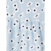Φόρεμα από βιολογικό βαμβάκι με λουλουδάτη εκτύπωση, γαλάζιο Name it 234682 3