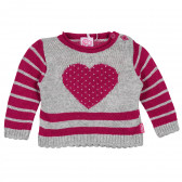 Ροζ πουλόβερ για κορίτσι, με σχέδιο καρδιά Chicco 234980 