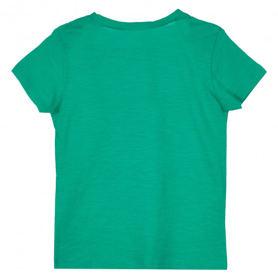 Κοντομάνικη μπλούζα σε γαλάζιο χρώμα με απλικέ καρδιές, για κορίτσι Boboli 235007 4