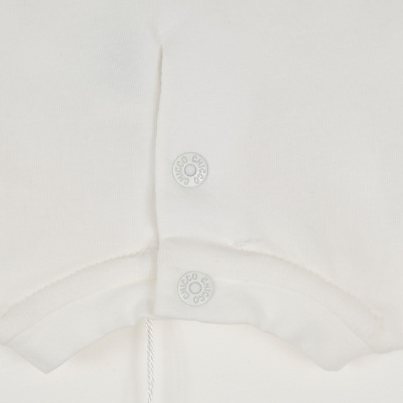 Λευκή βαμβακερή μπλούζα με διακοσμητικά prints  Chicco 235013 3